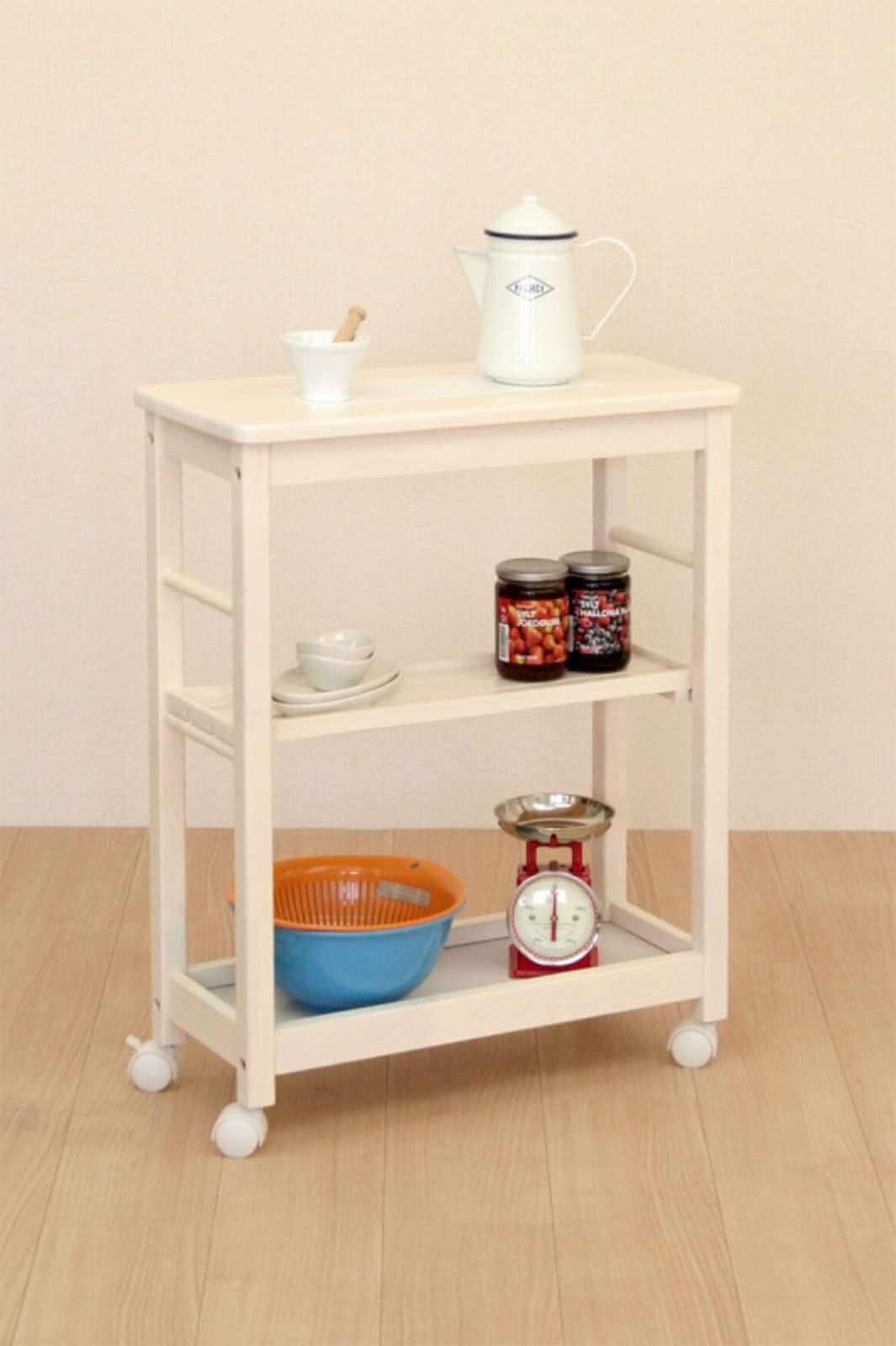 Amazon｜市場 ワゴン スリム 3段 soup 幅56x奥行25x高さ71cm ホワイト